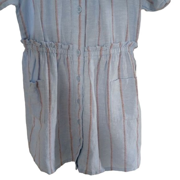 Old Navy Gap Dress Toddler Girls Fit & Flare Puff Sleeve Striped Red & Blue - Picture 9 of 10